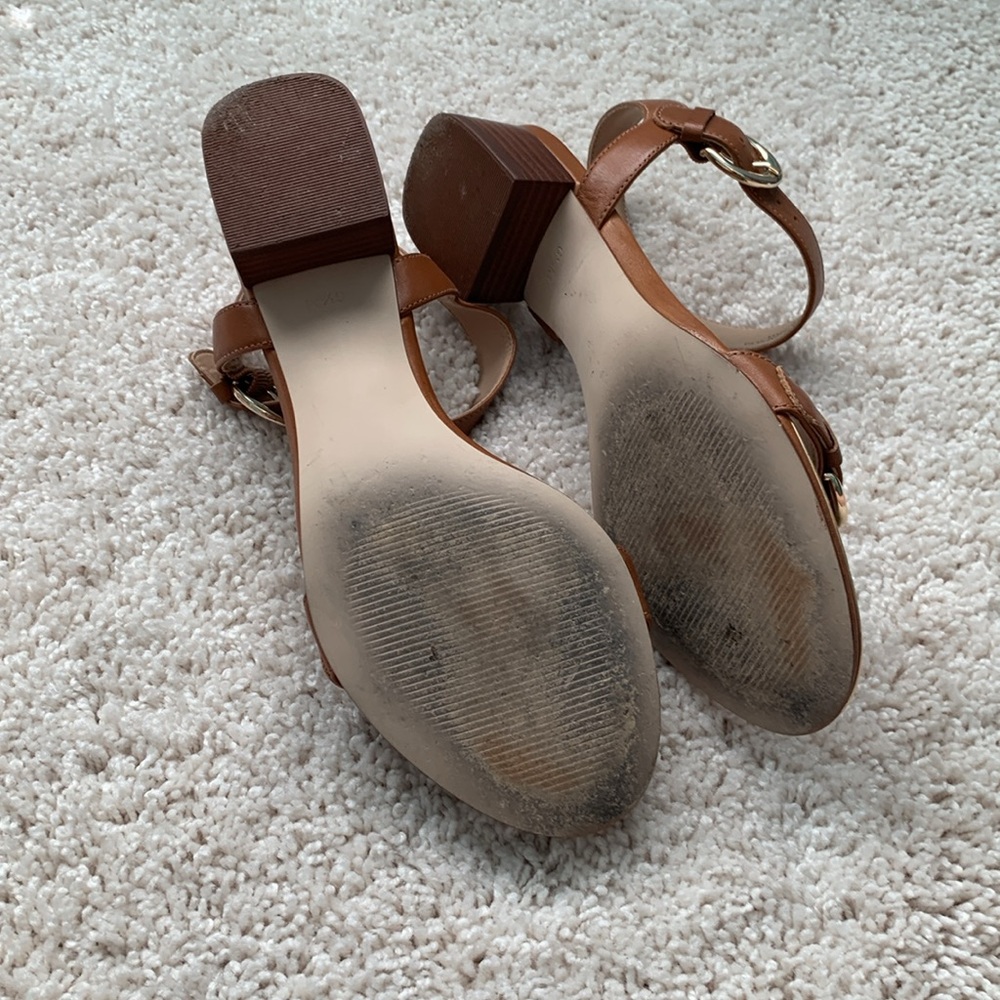 Talbots Brown Leather Adjustable Strap Sandals - image 3